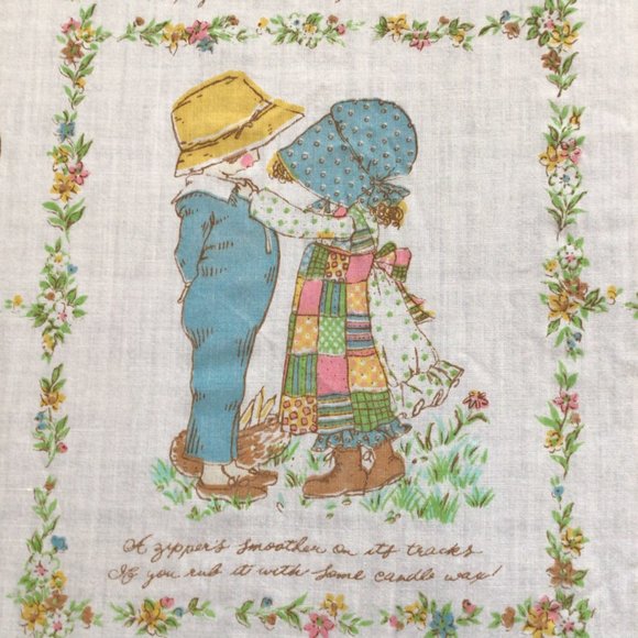 Vintage Holly Hobbie Twin Size Flat Sheet - Picture 5 of 8